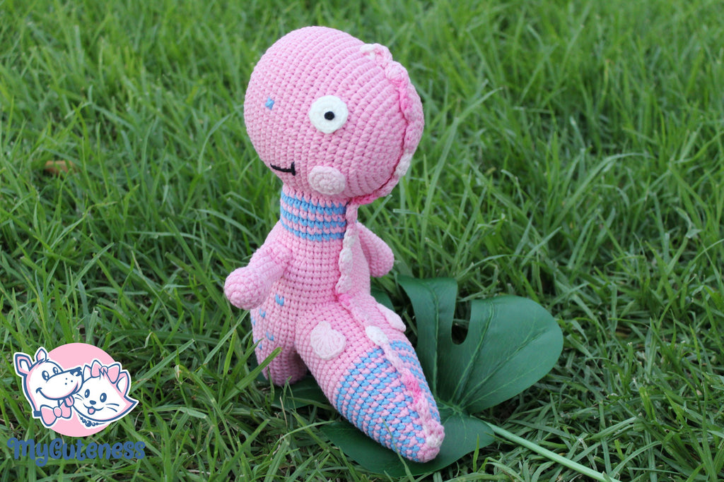 BUY 1 get a FREE STRAWBERRY* Crochet Pink Dragon, Handmade Amigurumi Dragon, Small Plush, Big Small Dog Puppy Accessory Pet Owner Gift Idea