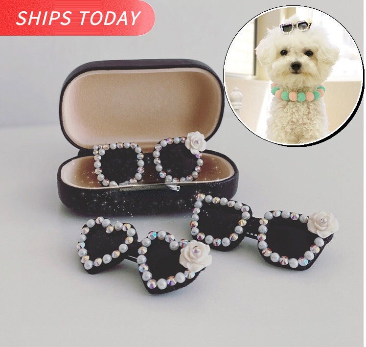 2022 New Cute Dog Bows Clips Sunglasses Pet Hair Clips Dog Hairpin Cat Dog Yorkie Hair Accessories Pet Grooming