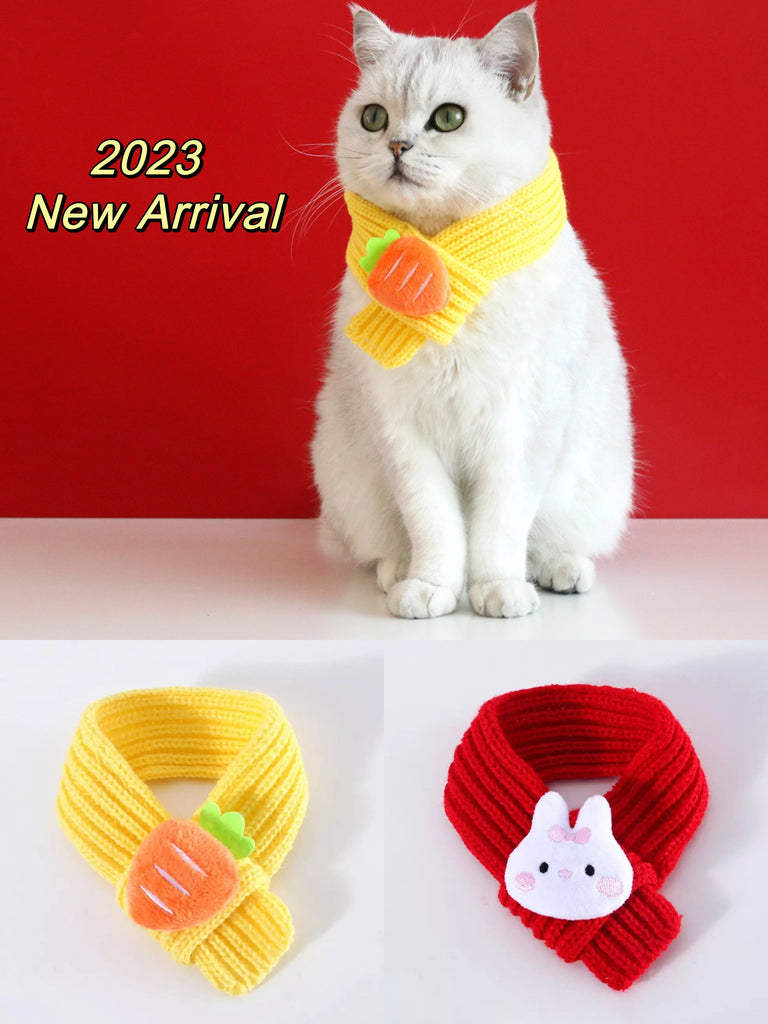 2023 Chinese New Year cute scarf for Cat and Dog, adjustable pet hat, pet scarf, Pet lover gifts, kitten scarf, cat scarf, dog scarf
